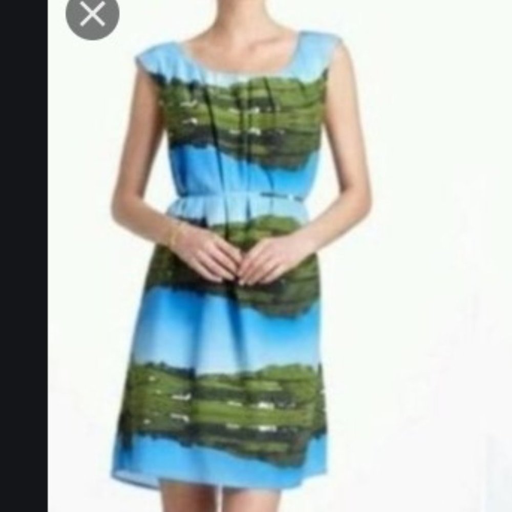 Anthro Meadow Rue Cuillin Landscape Dress